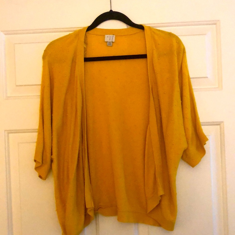 Mustard 3/4 sleeve cardigan